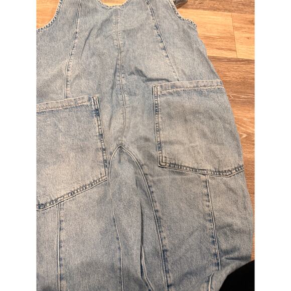 We The Free High Roller Denim Overalls Jumpsuit Small - Picture 4 of 9
